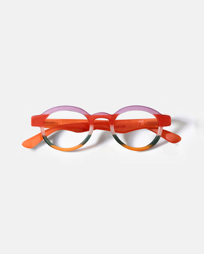 OjeOje K Reading glasses - sunset/red